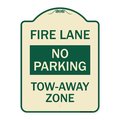 Signmission Fire Lane No Parking Tow-Away Zone Heavy-Gauge Aluminum Architectural Sign, 24" x 18", TG-1824-23992 A-DES-TG-1824-23992